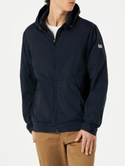Blu Navy Zipped Midweight Windbreaker