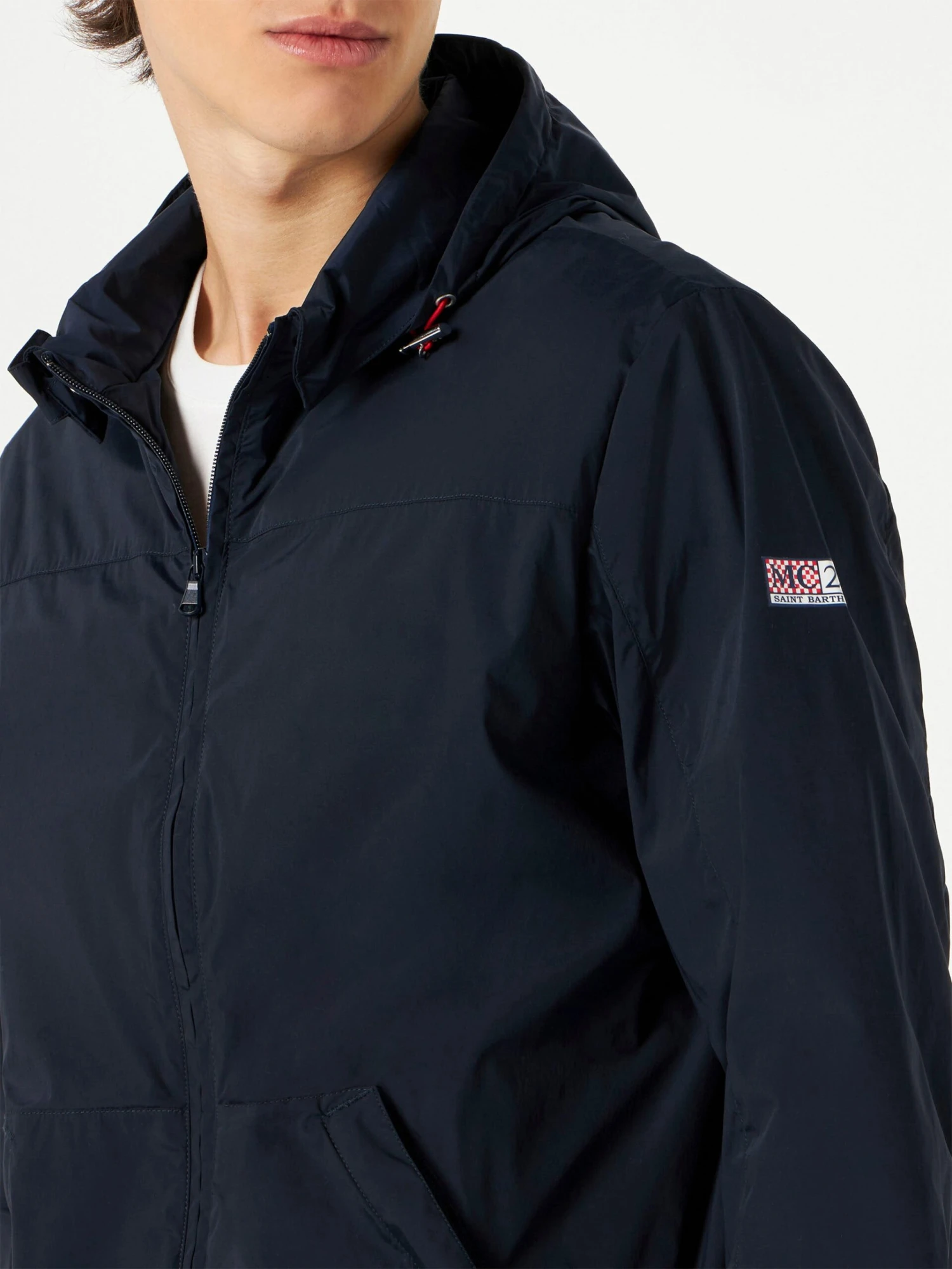 Blu Navy Zipped Midweight Windbreaker 4 Blu Navy Zipped Midweight Windbreaker - Image 2