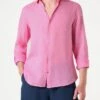 MC2 Saint Barth Man Pink Linen Pamplona Shirt -MC2 Saint Barth Shop man linen pink shirt
