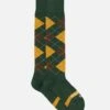 MC2 Saint Barth Man Long Socks With Green Argyle Print