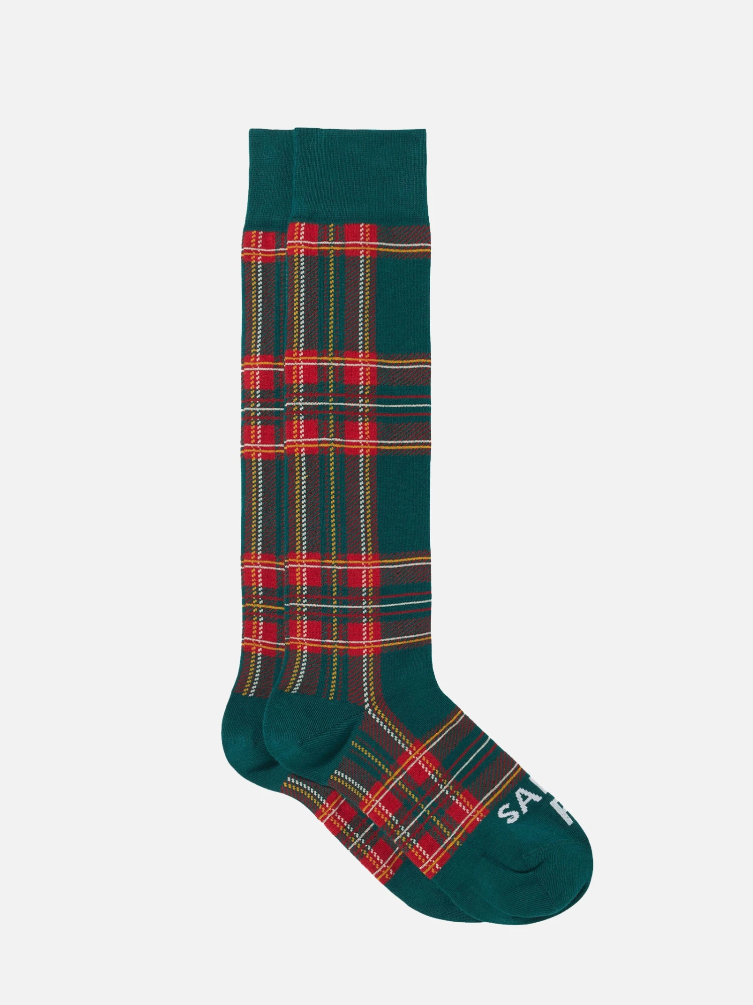 MC2 Saint Barth Man Long Socks With Green Tartan Print 3 MC2 Saint Barth Man Long Socks With Green Tartan Print