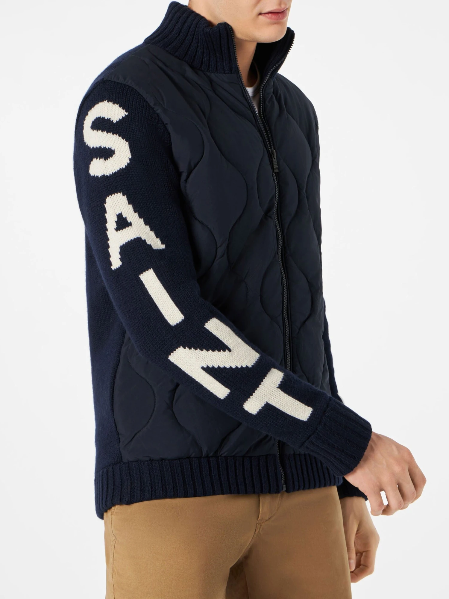 MC2 Saint Barth Man Blue Padded Jacket 4 MC2 Saint Barth Man Blue Padded Jacket - Image 2