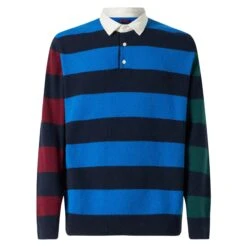 Striped Knitted Polo -MC2 Saint Barth Shop man polo striped multicolor 4