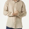 MC2 Saint Barth Man Beige Linen Pamplona Shirt 2 MC2 Saint Barth Man Beige Linen Pamplona Shirt -MC2 Saint Barth Shop man shirt linen summer 1