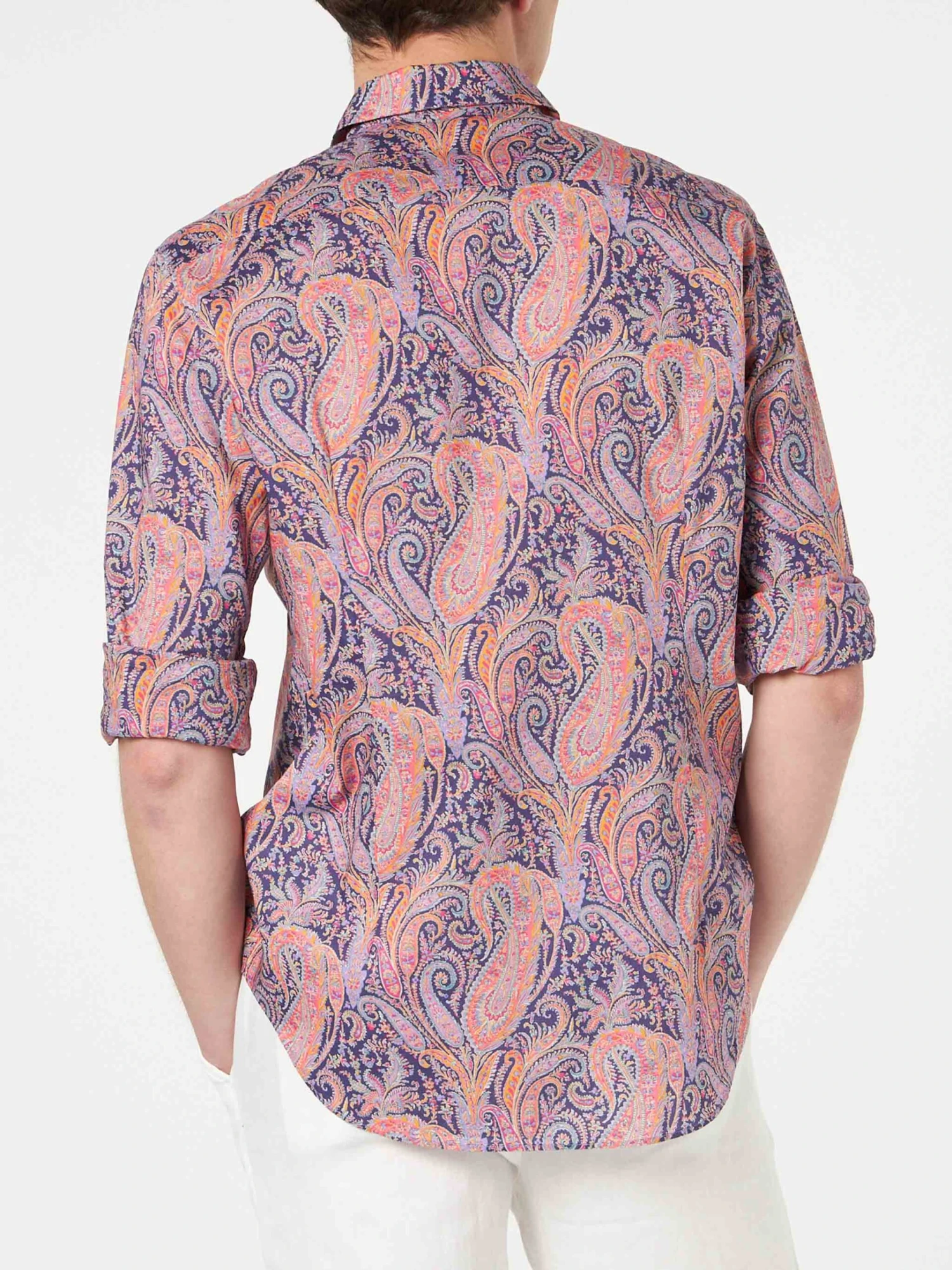 MC2 Saint Barth Man Muslin Cotton Sikelia Shirt With Paisley Print | Made With Liberty Fabric 5 MC2 Saint Barth Man Muslin Cotton Sikelia Shirt With Paisley Print | Made With Liberty Fabric - Image 3