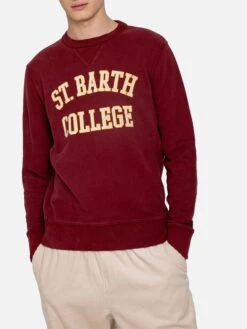 Burgundy Sweatshirt St. Barth Collegeprint