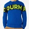MC2 Saint Barth Man Blue Sweater With Courma Lettering 2 MC2 Saint Barth Man Blue Sweater With Courma Lettering -MC2 Saint Barth Shop man sweater blue courmayeur 1