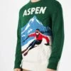 Man Sweater Aspen Vintage Postcard Print
