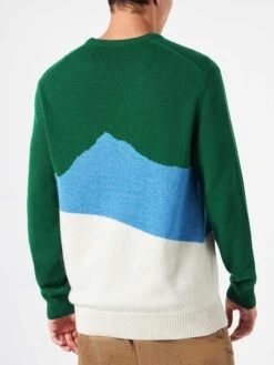 Man Sweater Aspen Vintage Postcard Print -MC2 Saint Barth Shop man sweater embroidery aspen 2