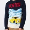 Man Sweater Cortina Vintage Postcard Print -MC2 Saint Barth Shop man sweater embroidery cortina 1 a31c1840 6d2e 4897 a8cd c5cc86131e81
