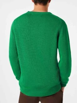 Man Green Sweater With Infedele Print 8 Man Green Sweater With Infedele Print -MC2 Saint Barth Shop man sweater embroidery infedele 2