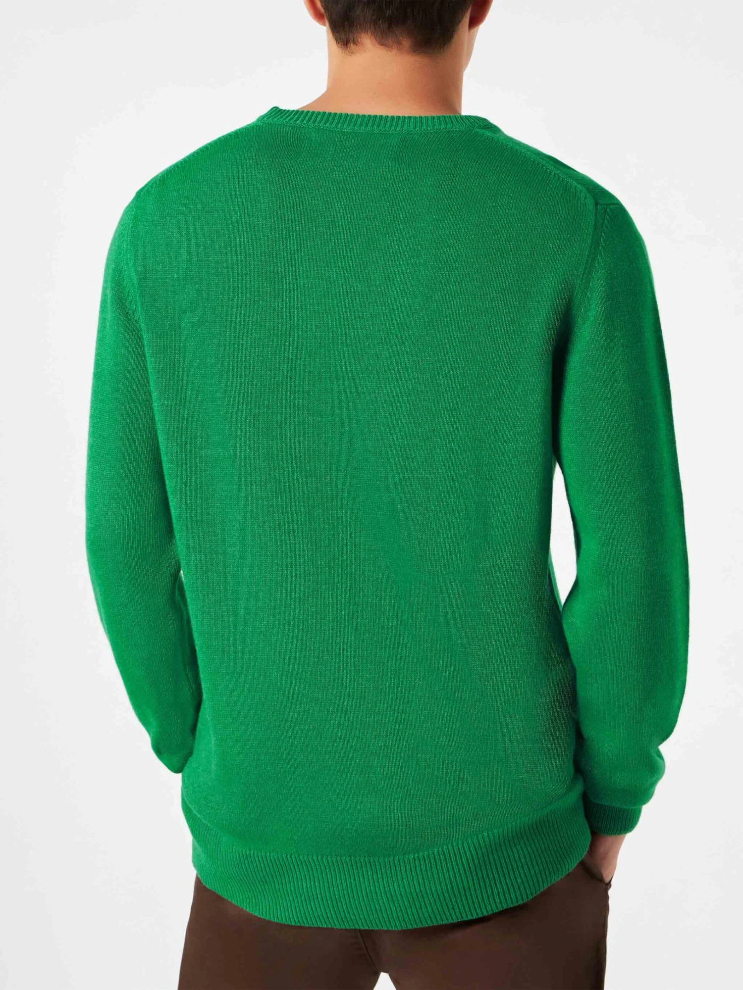 Man Green Sweater With Infedele Print 5 Man Green Sweater With Infedele Print - Image 3