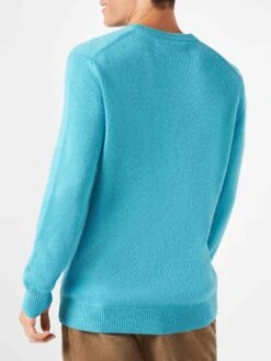 Man Sweater With Campiglio Pirates Embroidery -MC2 Saint Barth Shop man sweater embroidery watergreen 2