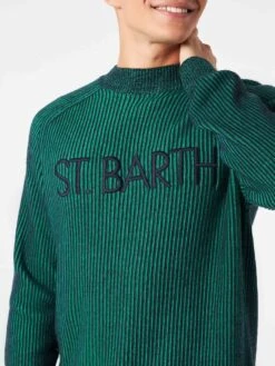 MC2 Saint Barth Man Green Half-turtleneck Ribbed Sweater 8 MC2 Saint Barth Man Green Half-turtleneck Ribbed Sweater -MC2 Saint Barth Shop man sweater green embroidery 3 0d9219fe 2a42 4faa bbfa 422a9bcbe1a2