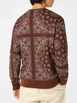 MC2 Saint Barth Man Crewneck Sweatshirt With Brown Bandanna Print -MC2 Saint Barth Shop man sweatshirt brown bandanna 2