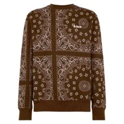 MC2 Saint Barth Man Crewneck Sweatshirt With Brown Bandanna Print -MC2 Saint Barth Shop man sweatshirt brown bandanna 4