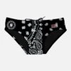 MC2 Saint Barth Man Swim Briefs Foulard Print -MC2 Saint Barth Shop man swim briefs bandanna black 1