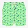 MC2 Saint Barth Man Swim Shorts Fins Micro Print -MC2 Saint Barth Shop man swimshort green 1