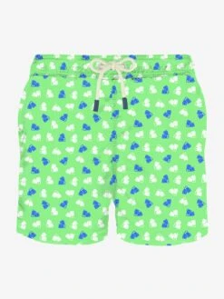 MC2 Saint Barth Man Swim Shorts Fins Micro Print