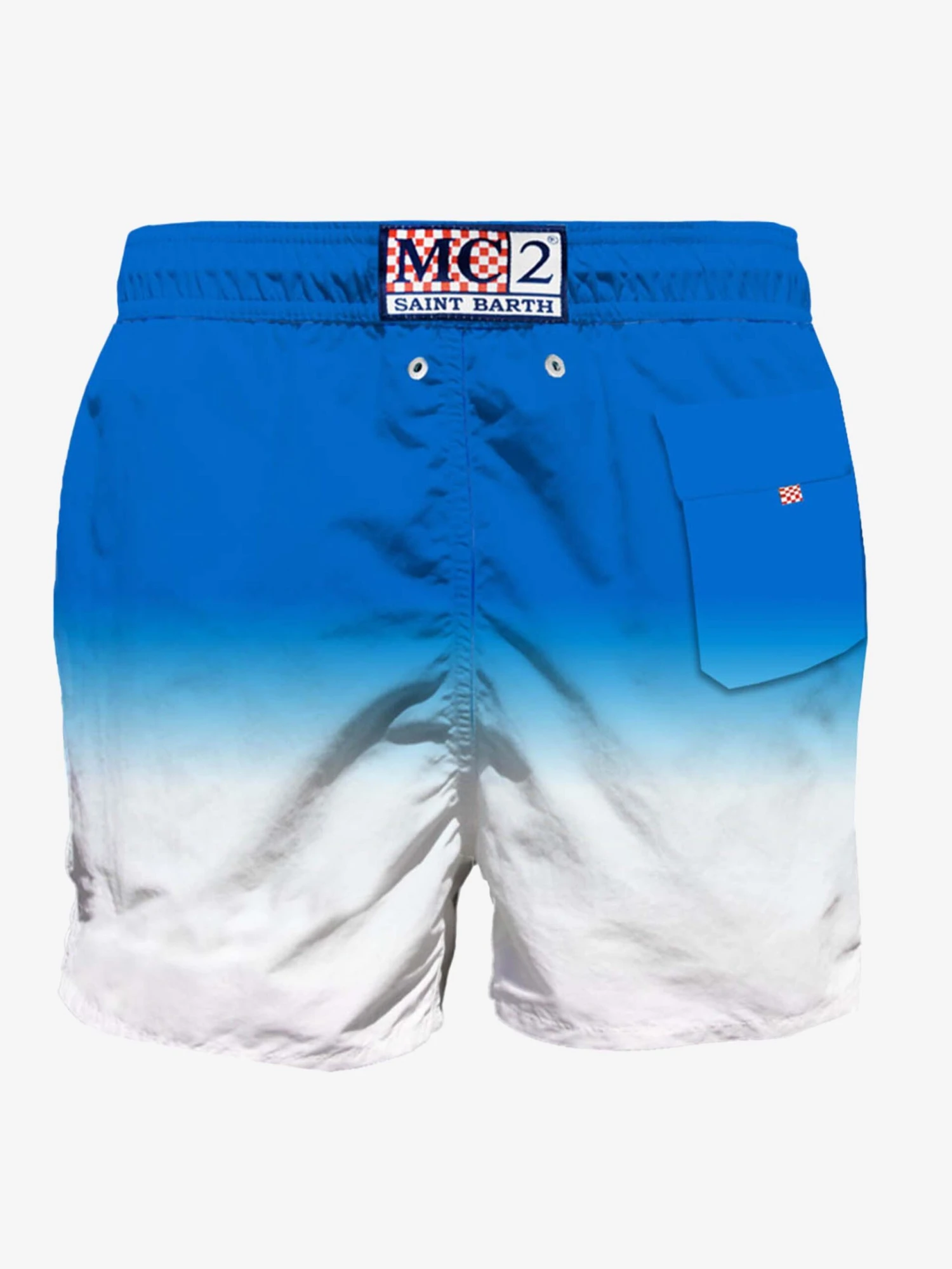 White And Blue Shadesmid-length Swim Shorts 4 White And Blue Shadesmid-length Swim Shorts - Image 2