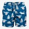 Basset Hound Man Swim Shorts -MC2 Saint Barth Shop man swimshorts dogs blue 1