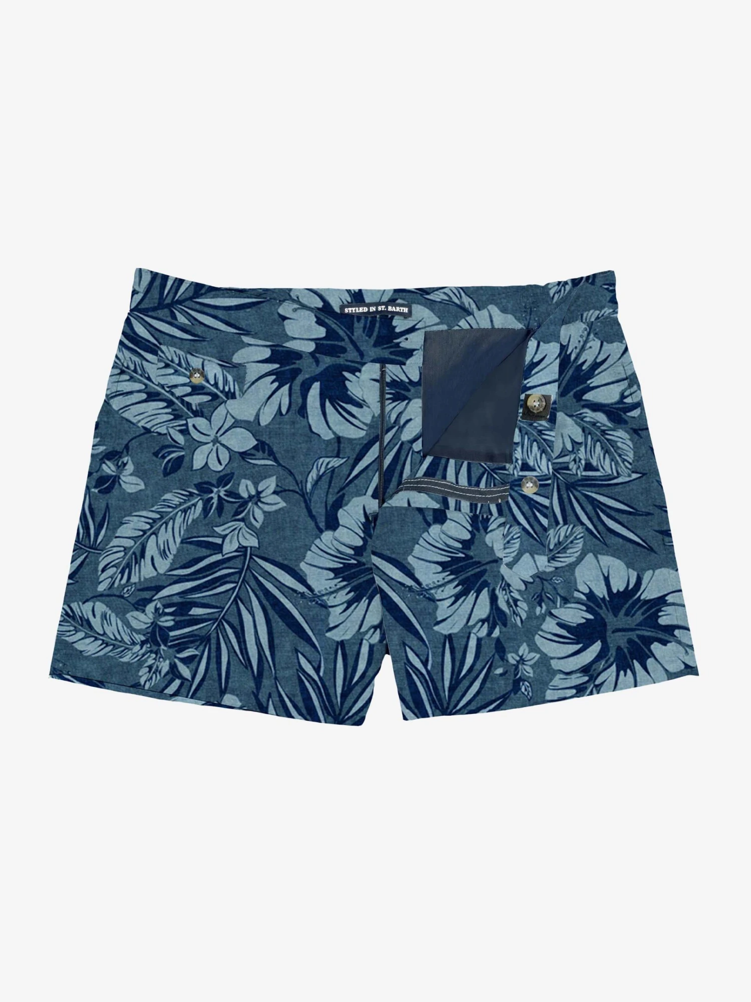 Man Swim Shorts With Tropical Print 3 Man Swim Shorts With Tropical Print