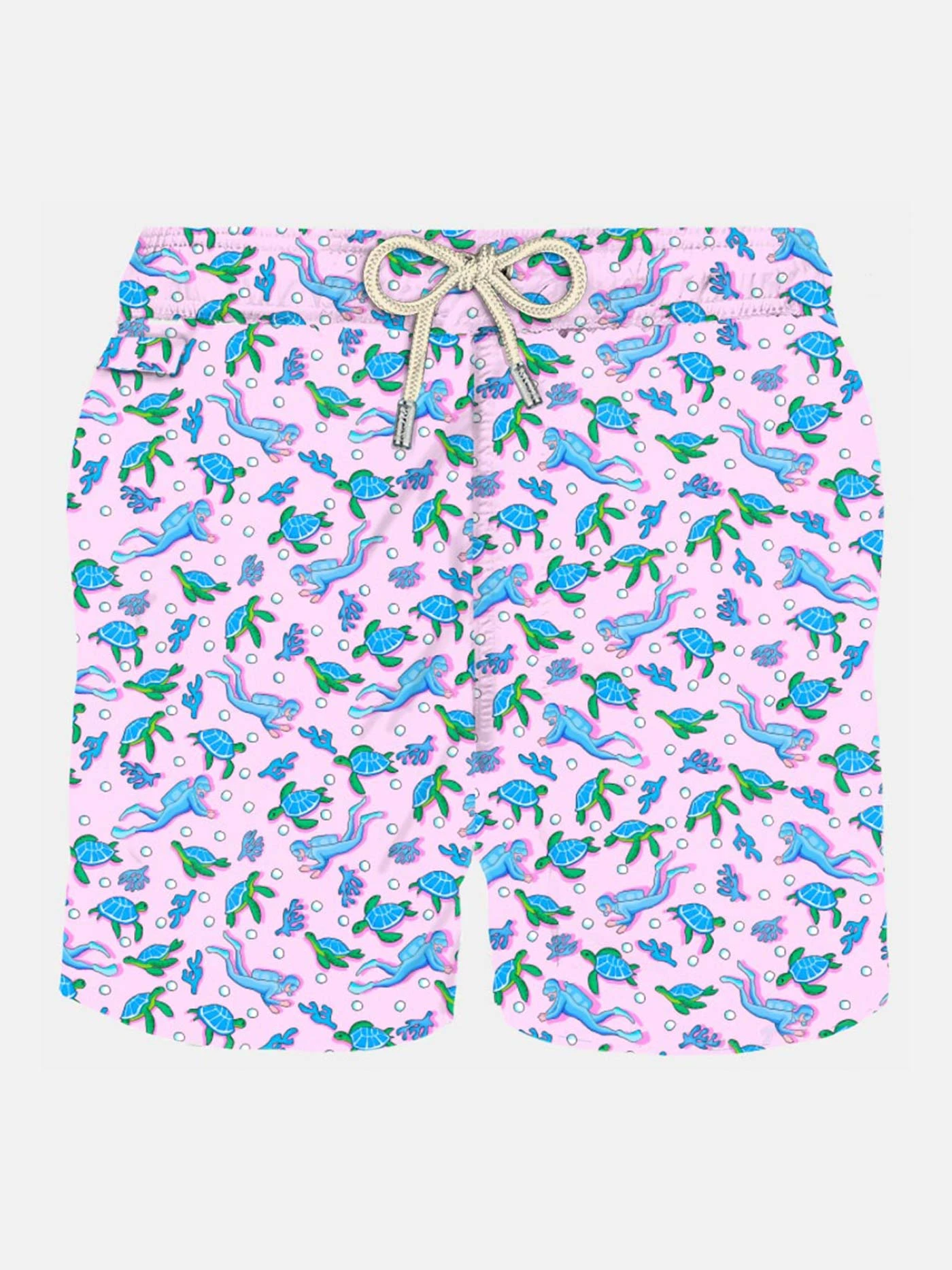 MC2 Saint Barth Man Light Fabric Swim Shorts With Turtles And Scuba Divers Print 3 MC2 Saint Barth Man Light Fabric Swim Shorts With Turtles And Scuba Divers Print