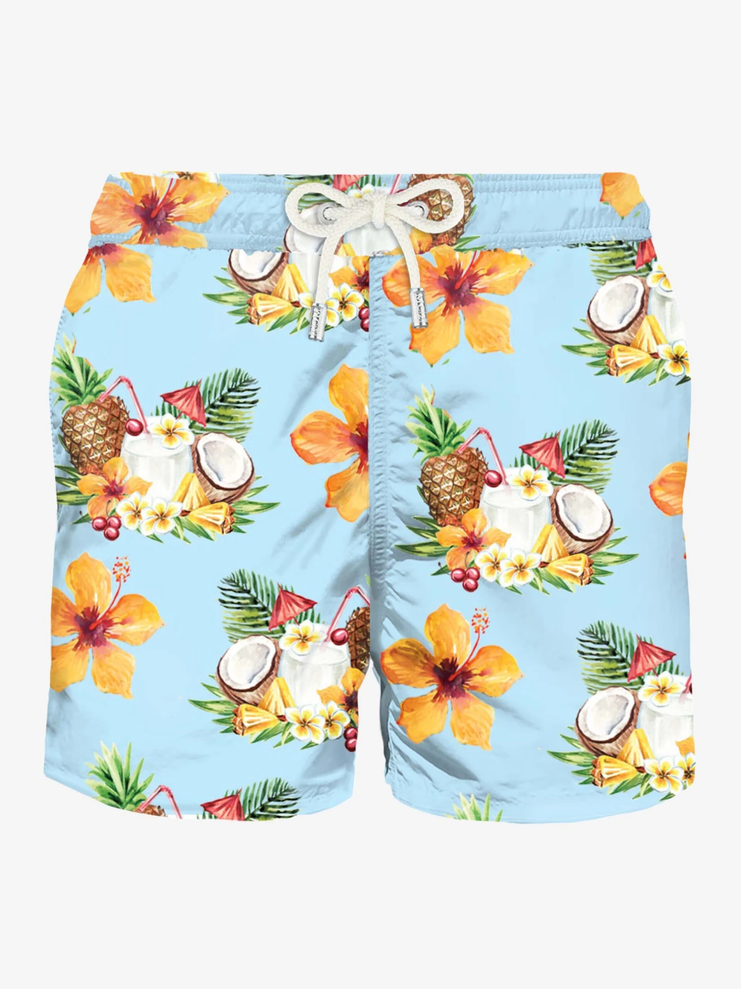 Light Fabric Man Swim Shorts Coconut And Pineapple Print 3 Light Fabric Man Swim Shorts Coconut And Pineapple Print