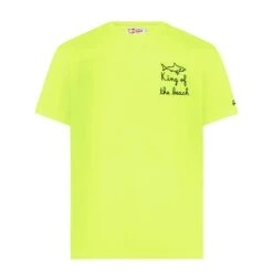 MC2 Saint Barth Man T-shirt With King Of The Beach Embroidery -MC2 Saint Barth Shop man tshirt yellow fluo 4
