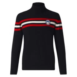 Blended Cashmere Turtle Neck Sweater With Patch -MC2 Saint Barth Shop man turtleneck embroidery black 5