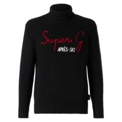 Man High Neck Sweater With Super G Embroidery | SUPER G SPECIAL EDITION -MC2 Saint Barth Shop man turtleneck superg blue 4