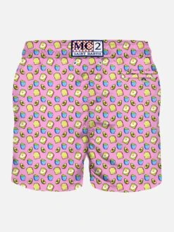 MC2 Saint Barth Man Swim Shorts Avocado Toast Print -MC2 Saint Barth Shop man saintbarth avocado pink 2
