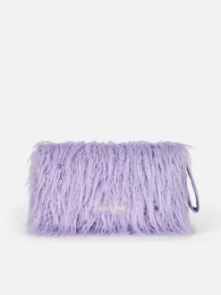 MC2 Saint Barth Lilac Furry Mildred Pochette With Saint Barth Embroidery -MC2 Saint Barth Shop mildred pochette furry lilac 4