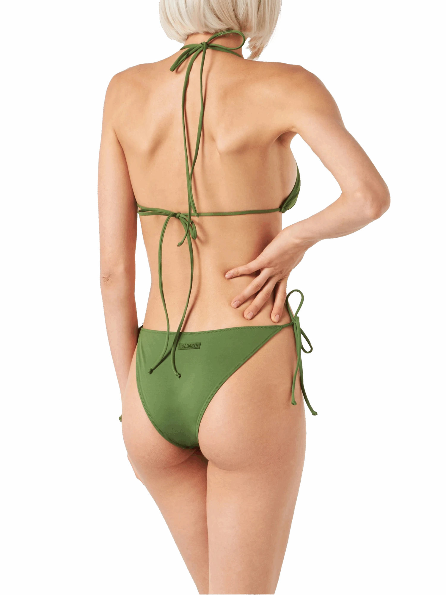 MC2 Saint Barth Woman Military Green Triangle Bikini 5 MC2 Saint Barth Woman Military Green Triangle Bikini - Image 3