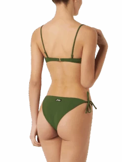 MC2 Saint Barth Woman Military Ribbed Bralette Bikini -MC2 Saint Barth Shop military green ribbed bralette bikini 2