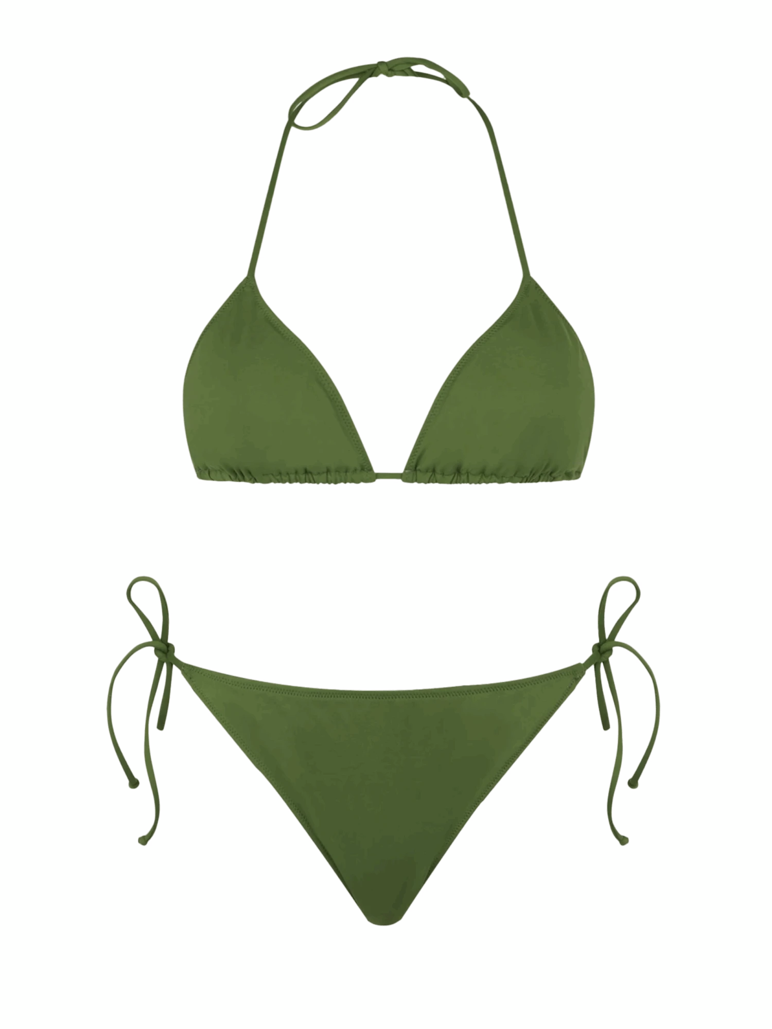 MC2 Saint Barth Woman Military Green Triangle Bikini 3 MC2 Saint Barth Woman Military Green Triangle Bikini