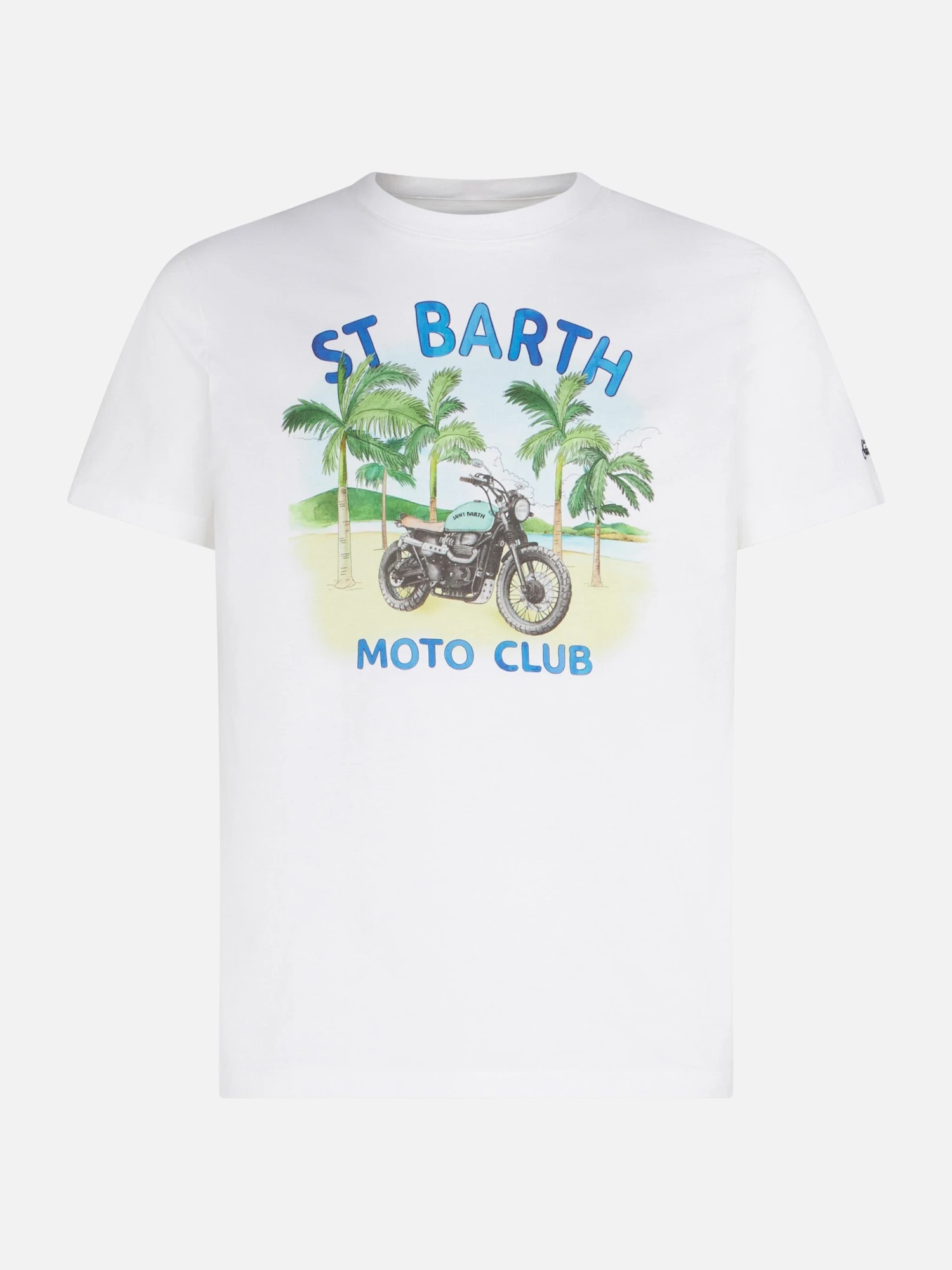 MC2 Saint Barth Man Cotton T-shirt With Motorcycle Print 6 MC2 Saint Barth Man Cotton T-shirt With Motorcycle Print - Image 4