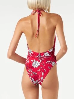 White Flower Print One Piece 8 White Flower Print One Piece -MC2 Saint Barth Shop one piece flower woman 2