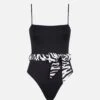 Zebra Sash Black One Piece Or Body
