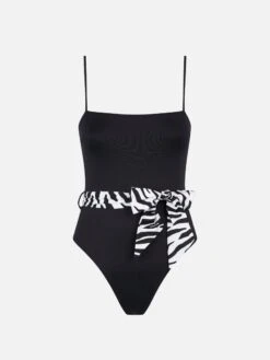 Zebra Sash Black One Piece Or Body