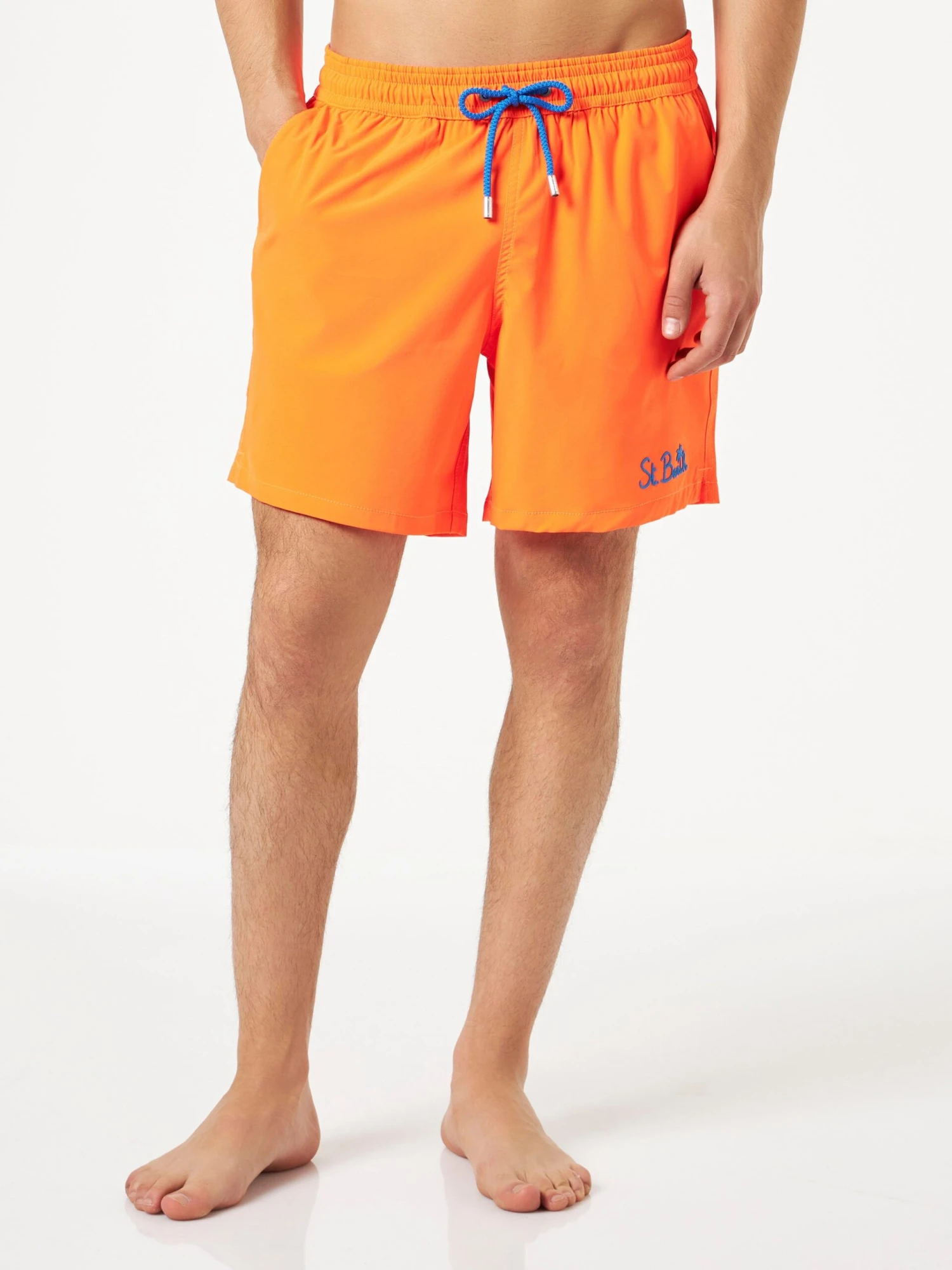 MC2 Saint Barth Man Fluo Orange Comfort Swim Shorts 5 MC2 Saint Barth Man Fluo Orange Comfort Swim Shorts - Image 3