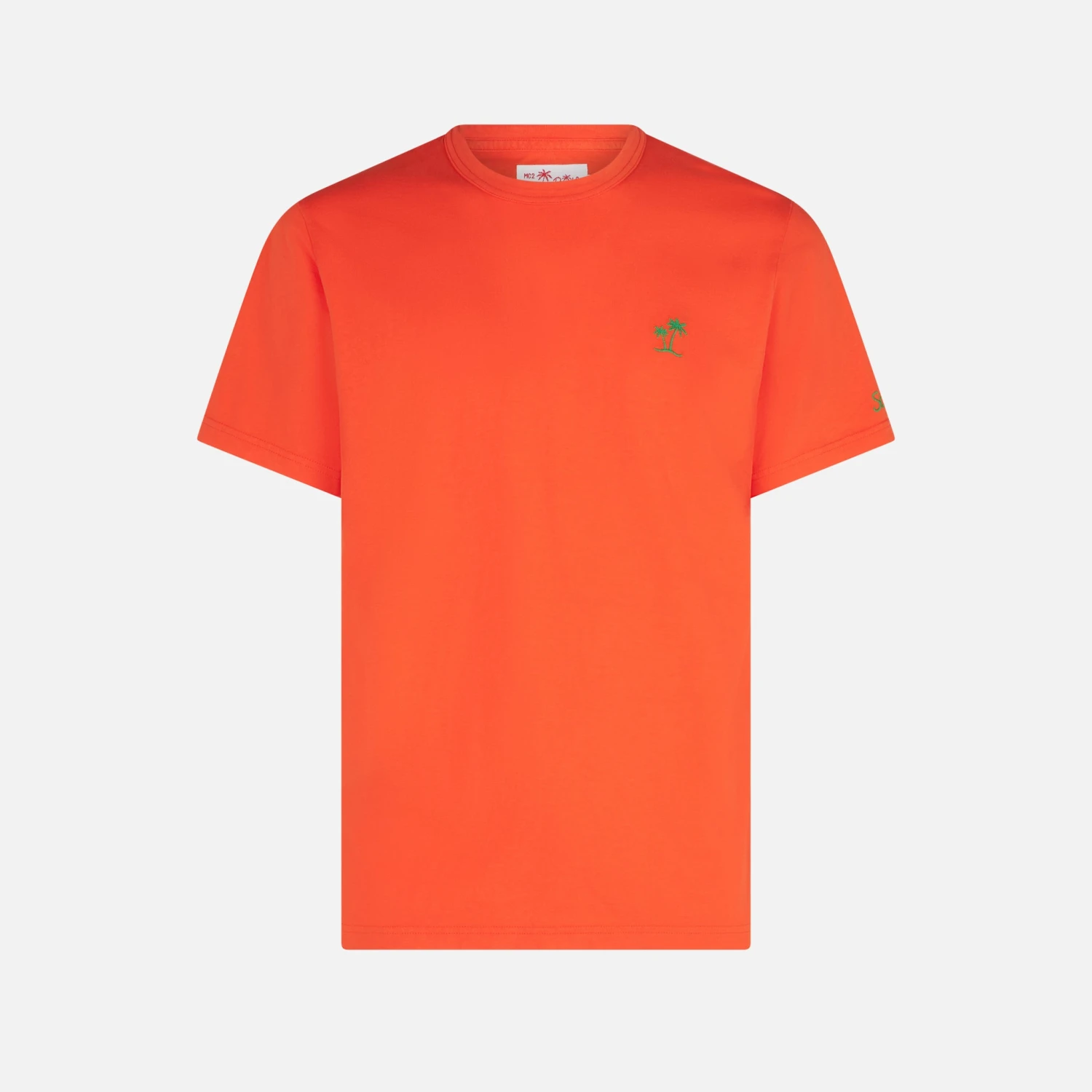 MC2 Saint Barth Man Orange Cotton T-shirt 6 MC2 Saint Barth Man Orange Cotton T-shirt - Image 4