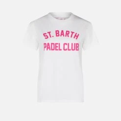 MC2 Saint Barth Woman Cotton T-shirt With St. Barth Padel Club Print -MC2 Saint Barth Shop padel club tshirt woman 4 a77a6cff 46b4 41cb 8ddf 0a02de879d3a