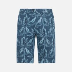 Man Cotton Bermuda With Palm Print -MC2 Saint Barth Shop palm bermuda cotton man 4