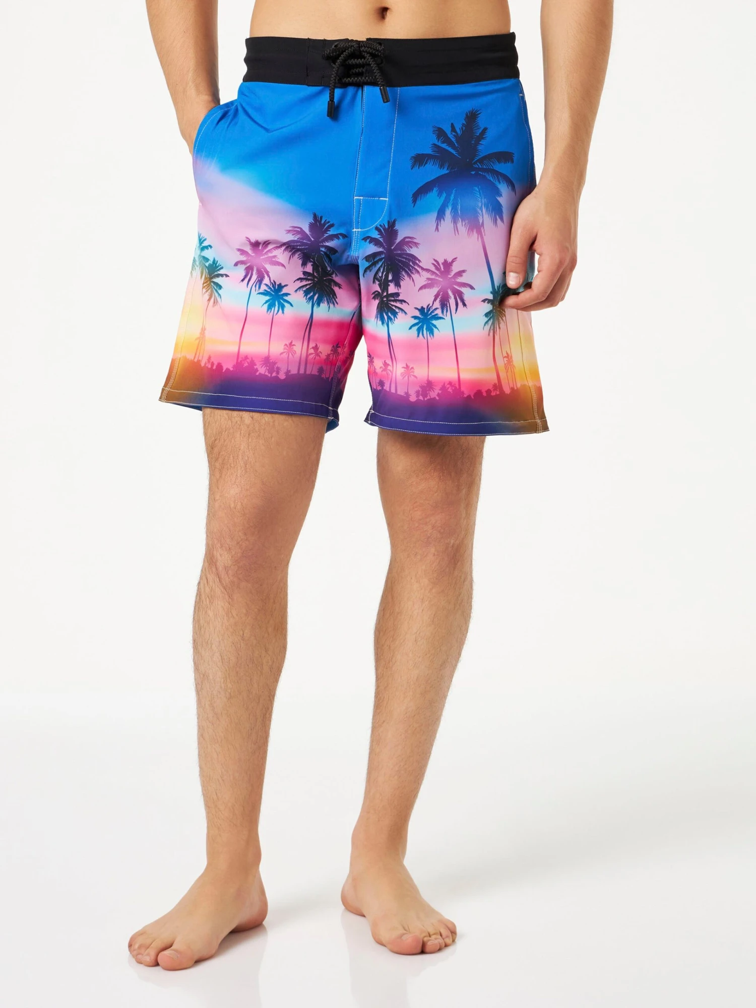 MC2 Saint Barth Man Comfort And Stretch Surf Shorts With Palm Print 4 MC2 Saint Barth Man Comfort And Stretch Surf Shorts With Palm Print - Image 2