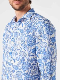 MC2 Saint Barth Man Linen Pamplona Shirt With Flower Print 8 MC2 Saint Barth Man Linen Pamplona Shirt With Flower Print -MC2 Saint Barth Shop pamplona linen shirt man 3
