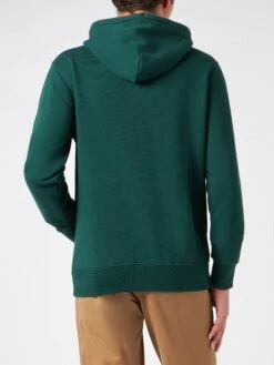 MC2 Saint Barth Man Green Hoodie With Saint Barth Patch -MC2 Saint Barth Shop patch st barth hoodie man 3