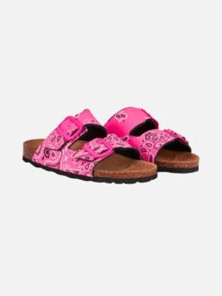 MC2 Saint Barth Woman Sandals With Pink Bandanna Print