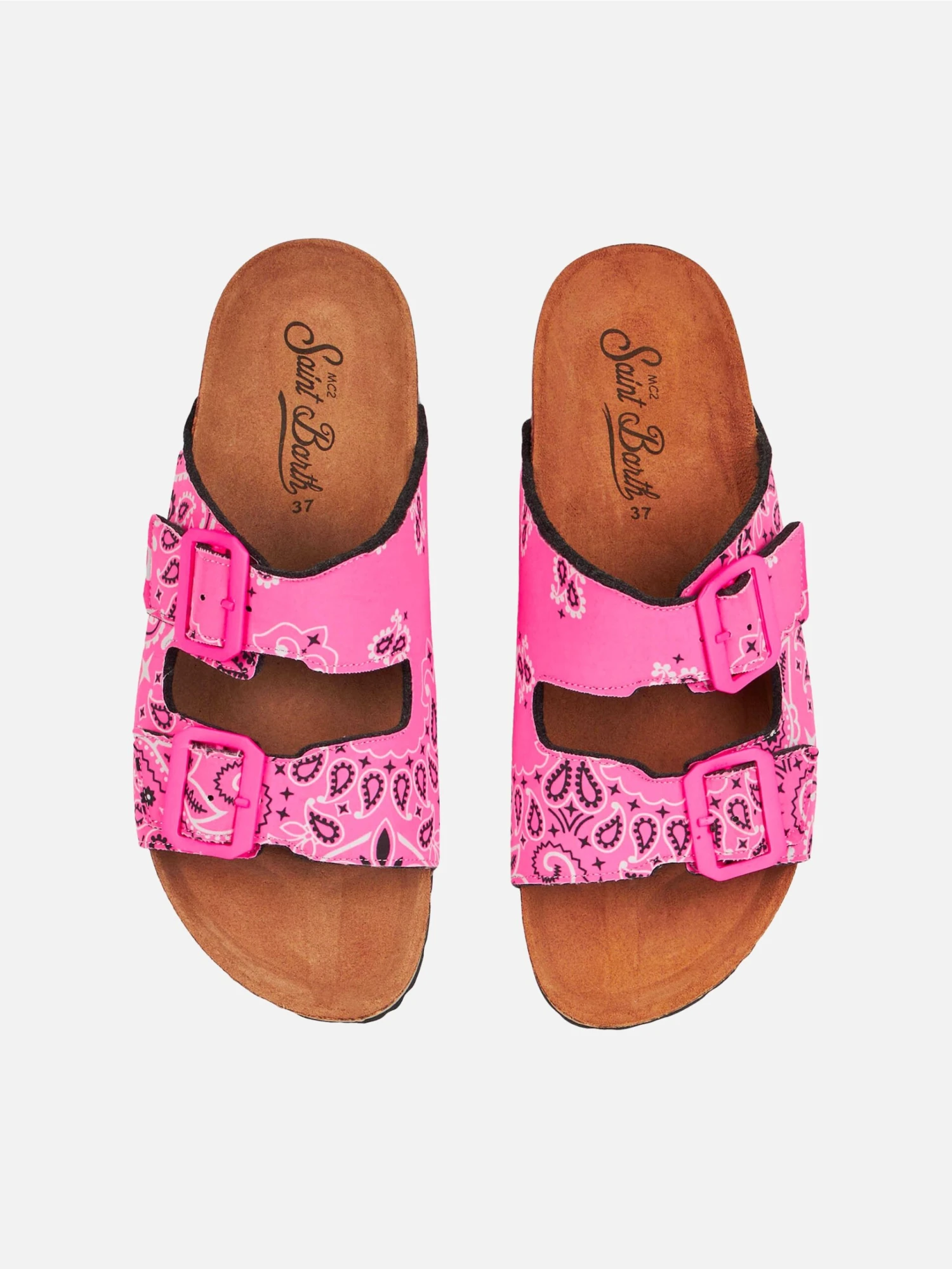 MC2 Saint Barth Woman Sandals With Pink Bandanna Print 6 MC2 Saint Barth Woman Sandals With Pink Bandanna Print - Image 4