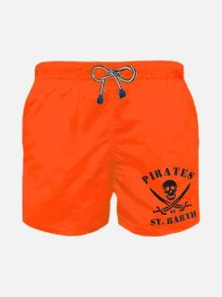 Boys Swim Shorts With Pirate Embroidery
